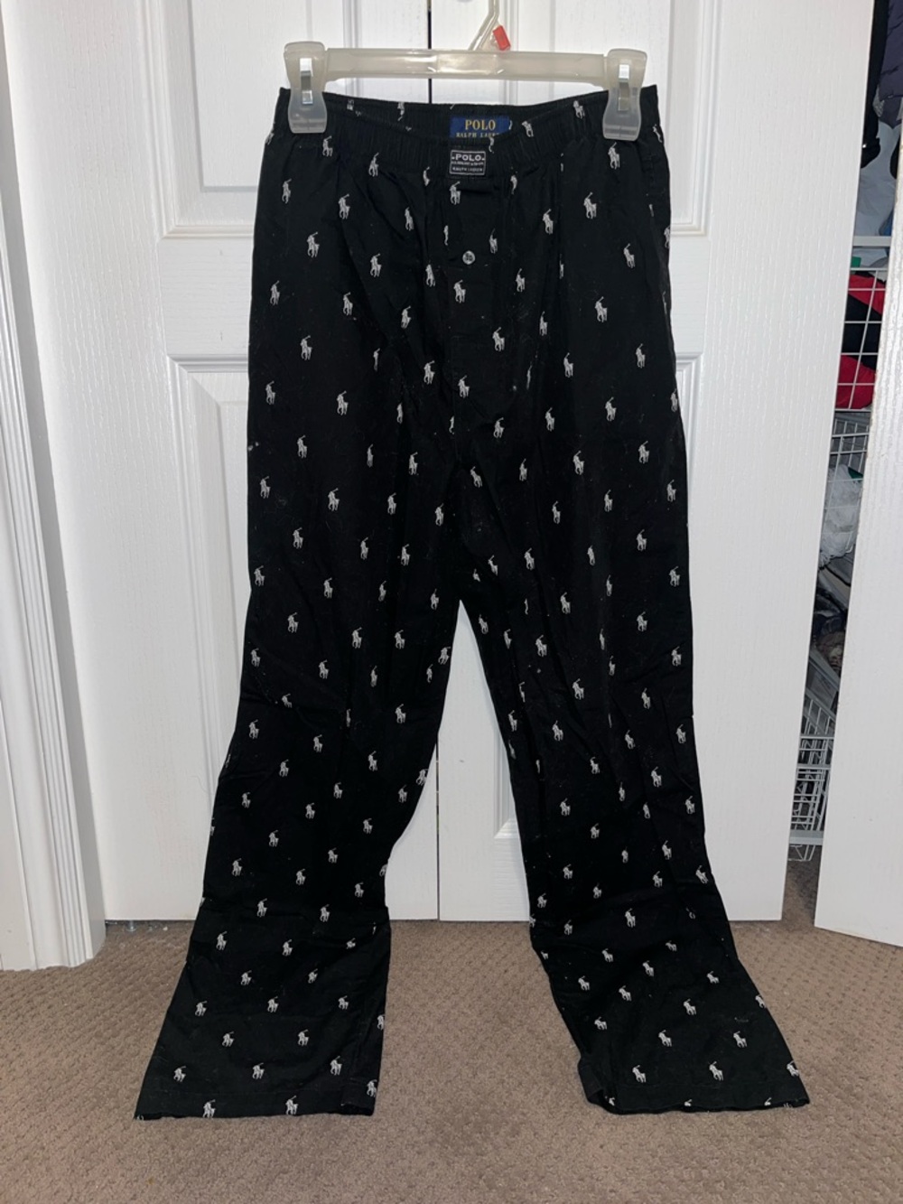 Polo by Ralph Lauren Black All-Over Pony Lounge Pants